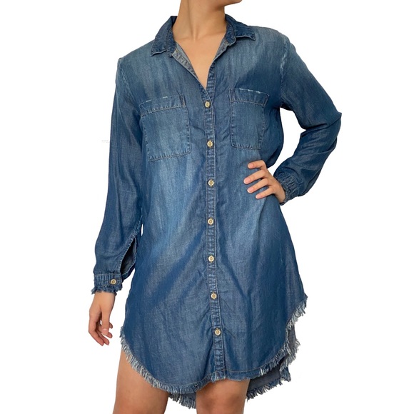 Anthropologie Cloth Stone Denim Dress 
